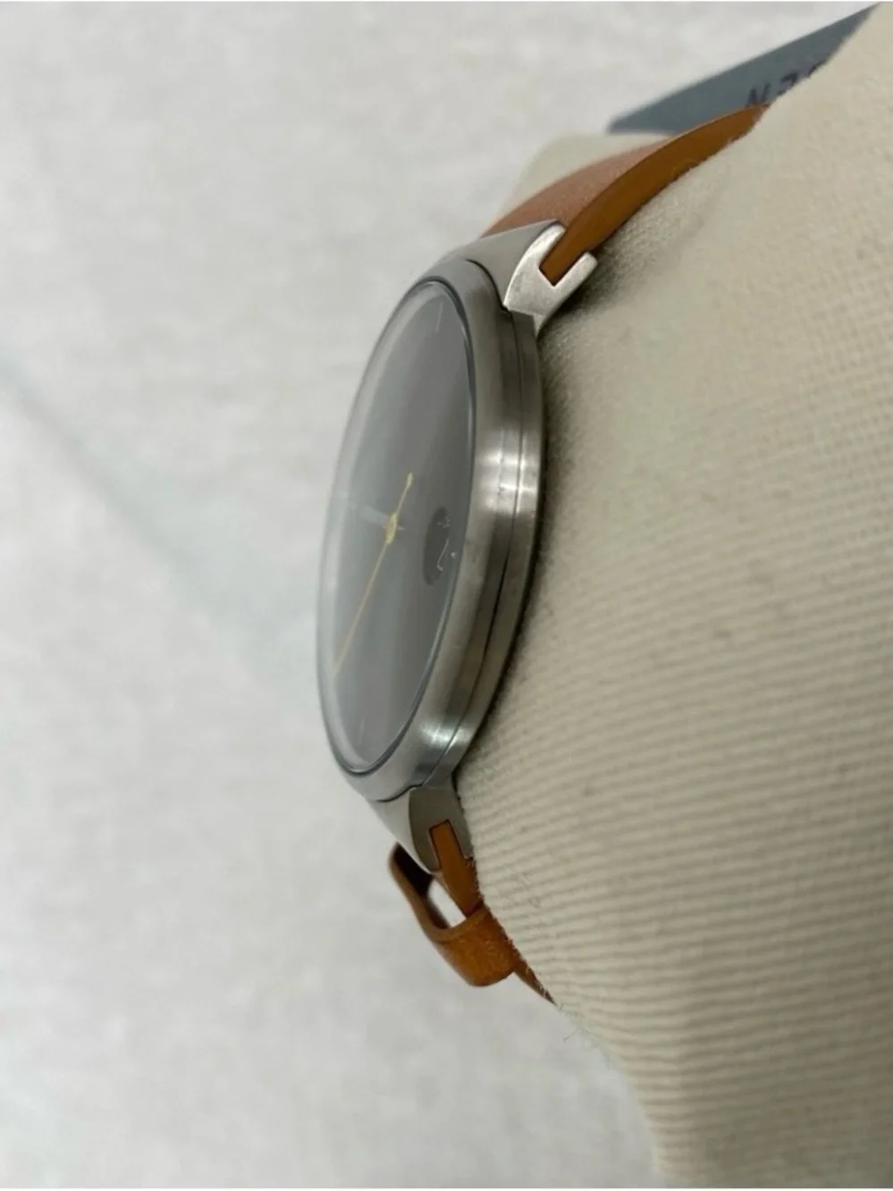Skagen Men's Cognac Leather Ancher Gray Stainless Steel Adjustable Watch Classic